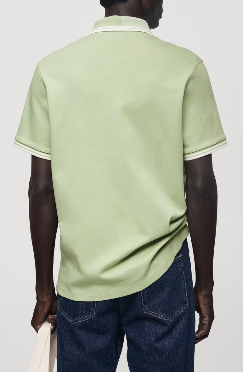 MANGO Tipped Cotton Polo, Alternate, color, 