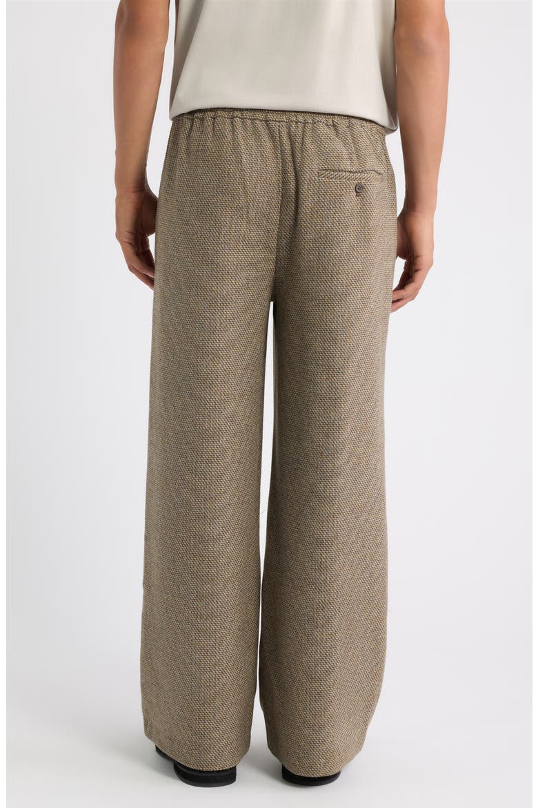 Chevron Wool Blend Pants, Alternate, color, BRONZE BROWN