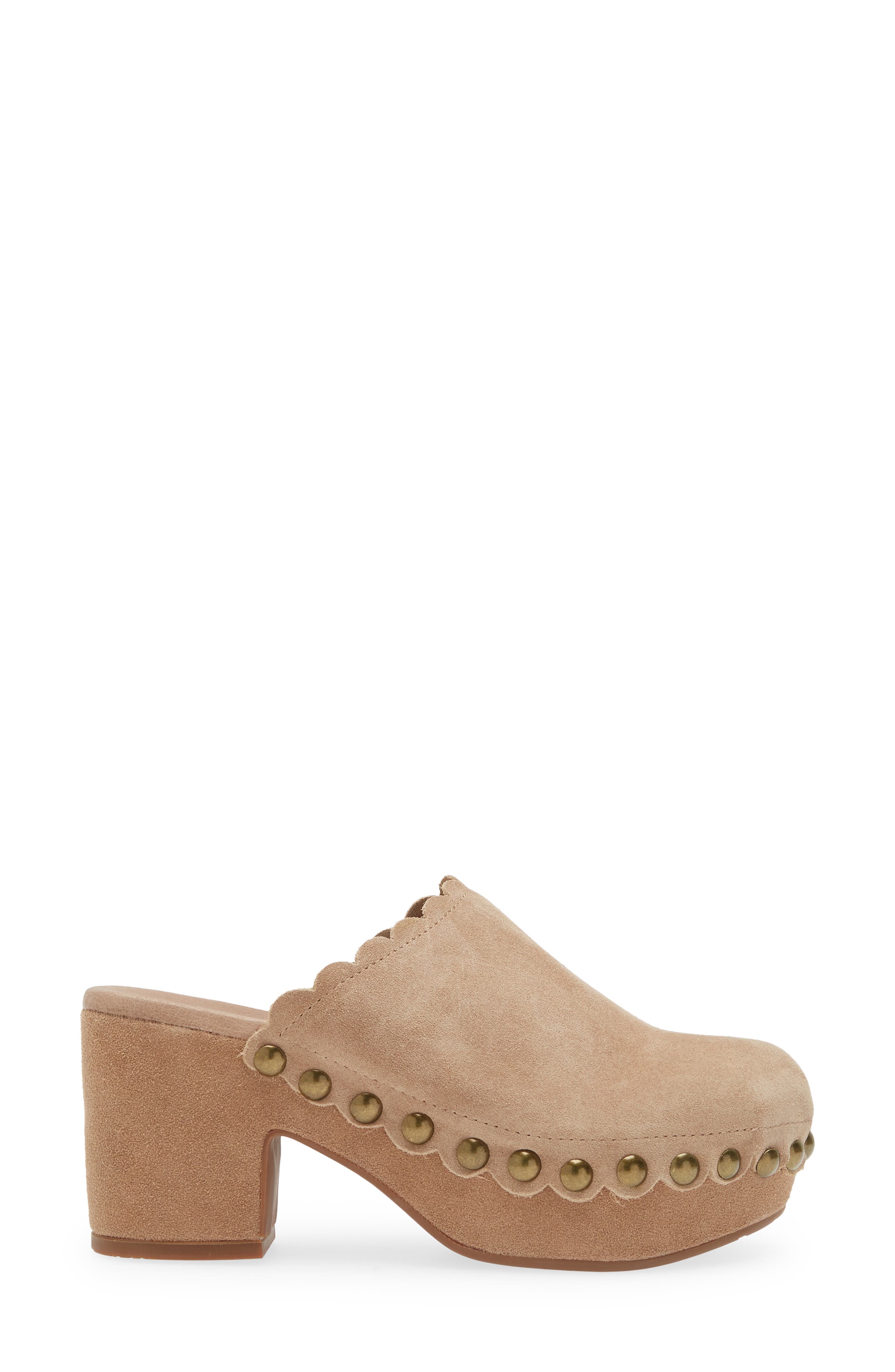 Chocolat Blu Gemini Platform Clog, Alternate, color, Latte Suede