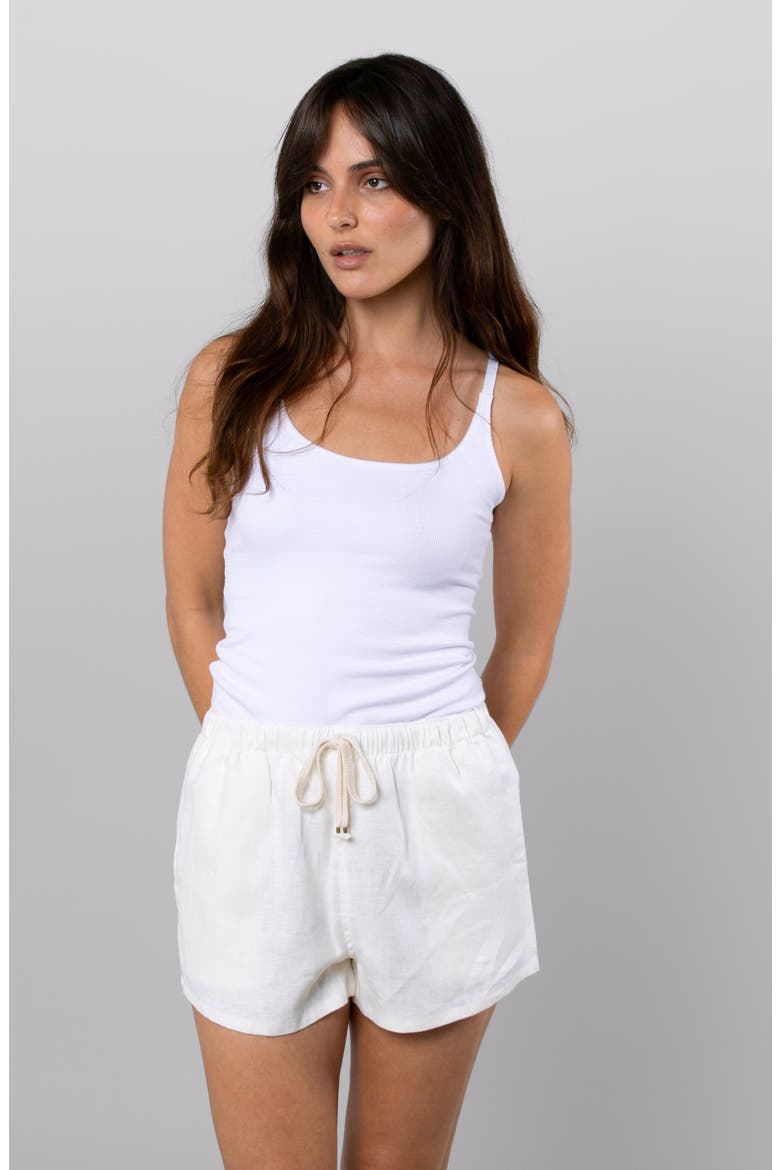 Linen Resort Short, Alternate, color, White