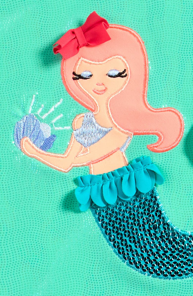 Flapdoodles Kids' Mermaid Two-Piece Swimsuit, Alternate, color, Aqua