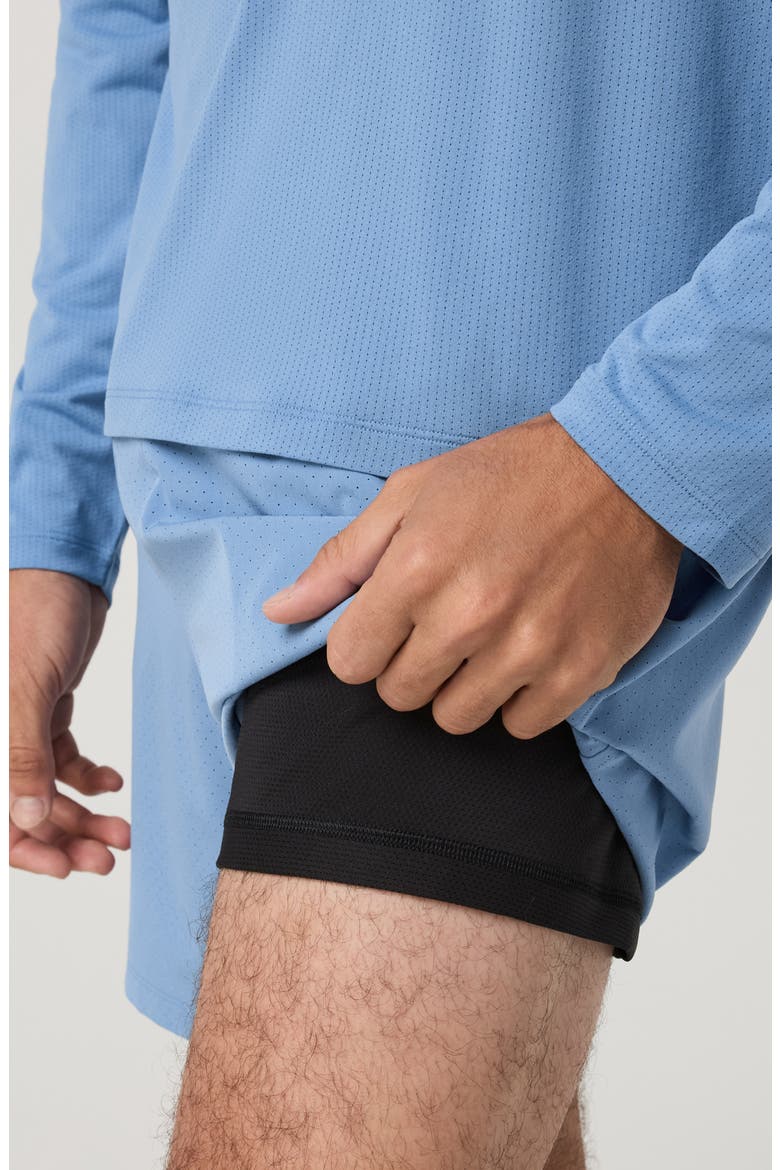 Kore Breathe Lined Performance Shorts, Alternate, color, ISLE BLUE