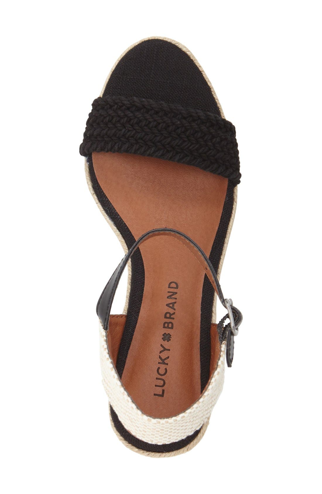 Lucky Brand 'Katereena' Wedge Sandal, Alternate, color, 