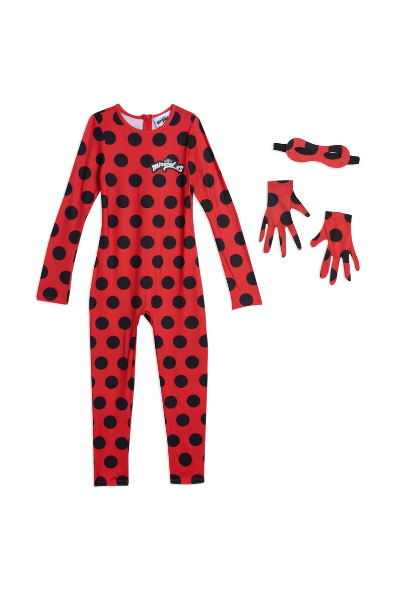 Ladybug Cosplay One Piece Jumpsuit Set, Main, color, Ladybug Red