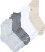 Hurley 8-Pack Terry Quarter Cut Socks