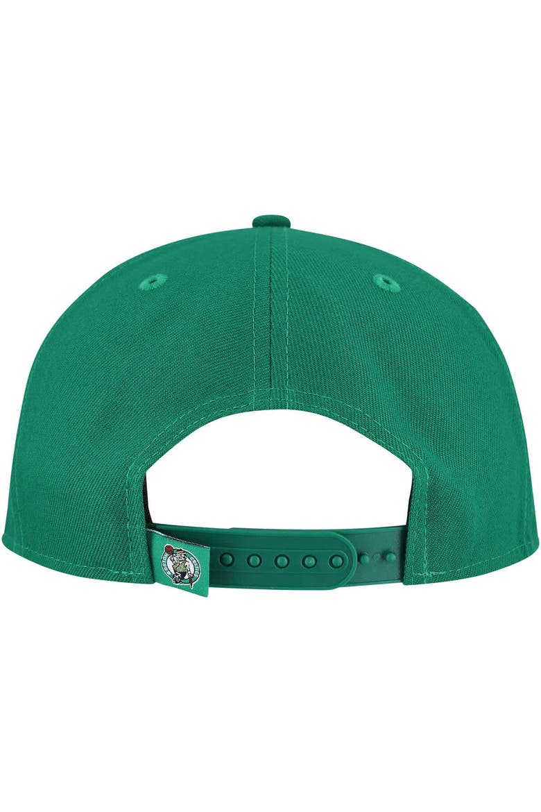 Men's New Era Kelly Green Boston Celtics Oversized Puff Print Logo Golfer Snapback Hat, Alternate, color, Kelly Green