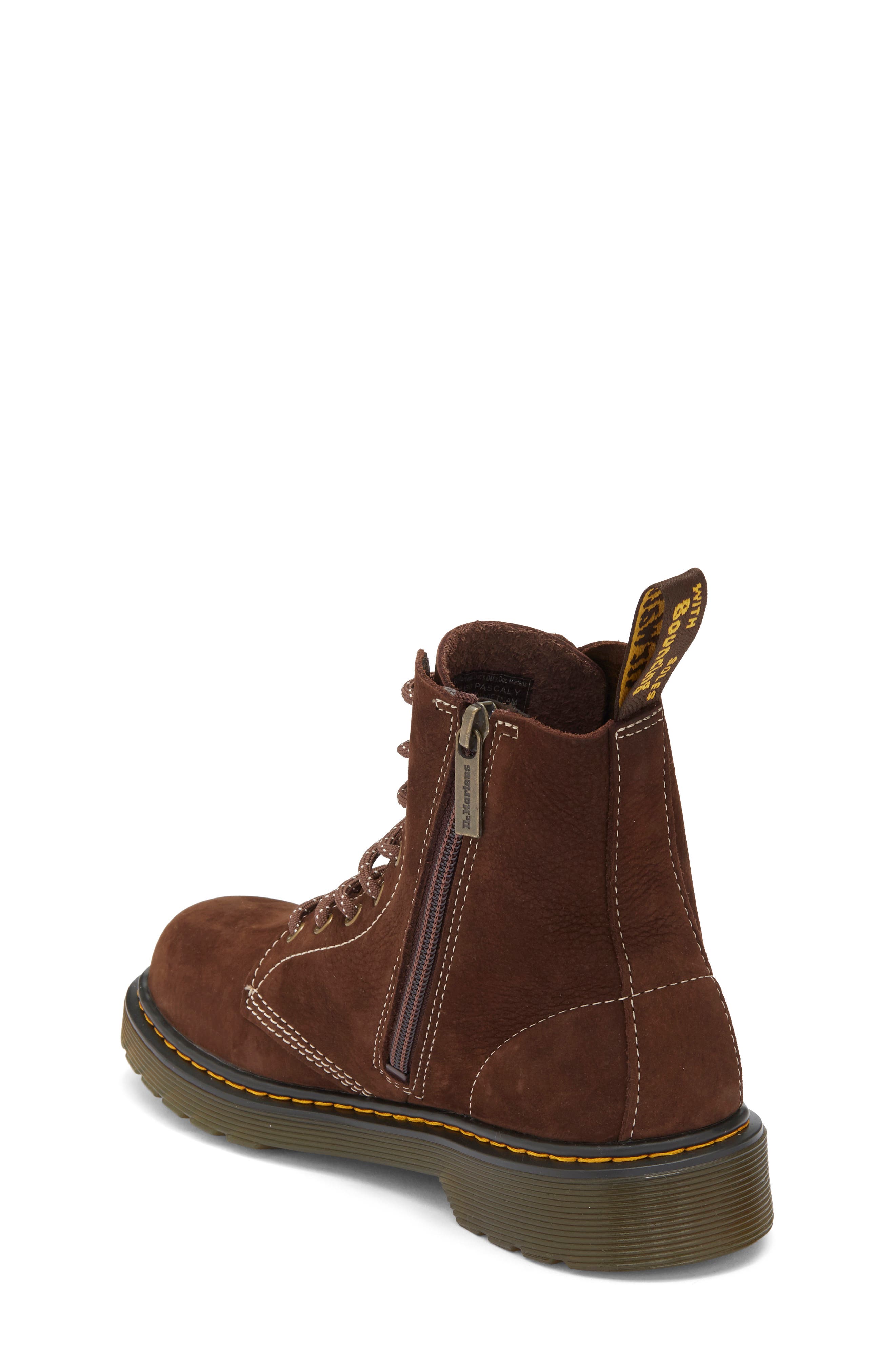 Dr. Martens Kids' 1460 Pascal Lace-Up Boot, Alternate, color, Dark Brown