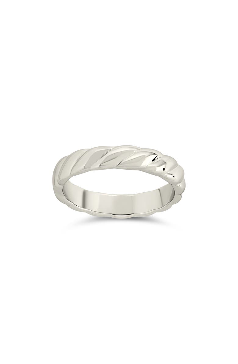 Sterling Forever Twisted Rope Elowyn Ring, Main, color,