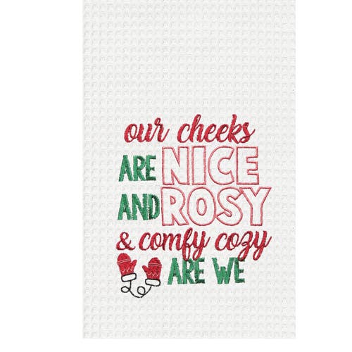 C & F Home C&f Home Nice Rose & Cozy Embroidered Waffle Weave Kitchen Towel In Multi