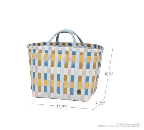 HANDED BY HANDED BY MULTITONE RECYCLED PLASTIC SHOPPER