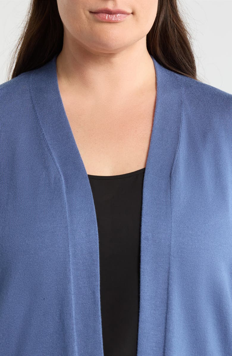 AK ANNE KLEIN Chatham Cardigan, Alternate, color, Blue Jay