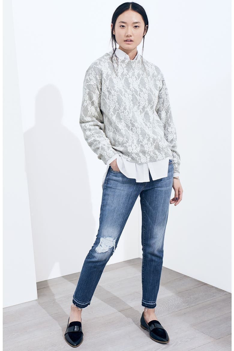 Poplin Boyfriend Shirt, Alternate, color, WHITE