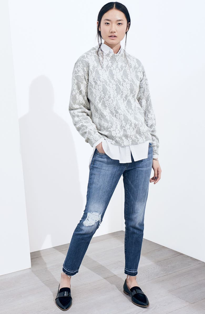 Bobeau Poplin Boyfriend Shirt, Alternate, color,