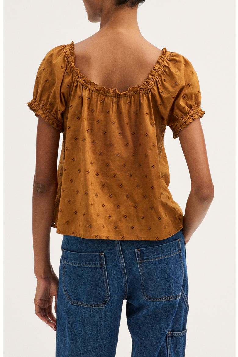 The Chateau Cotton Eyelet Top, Alternate, color, ACORN