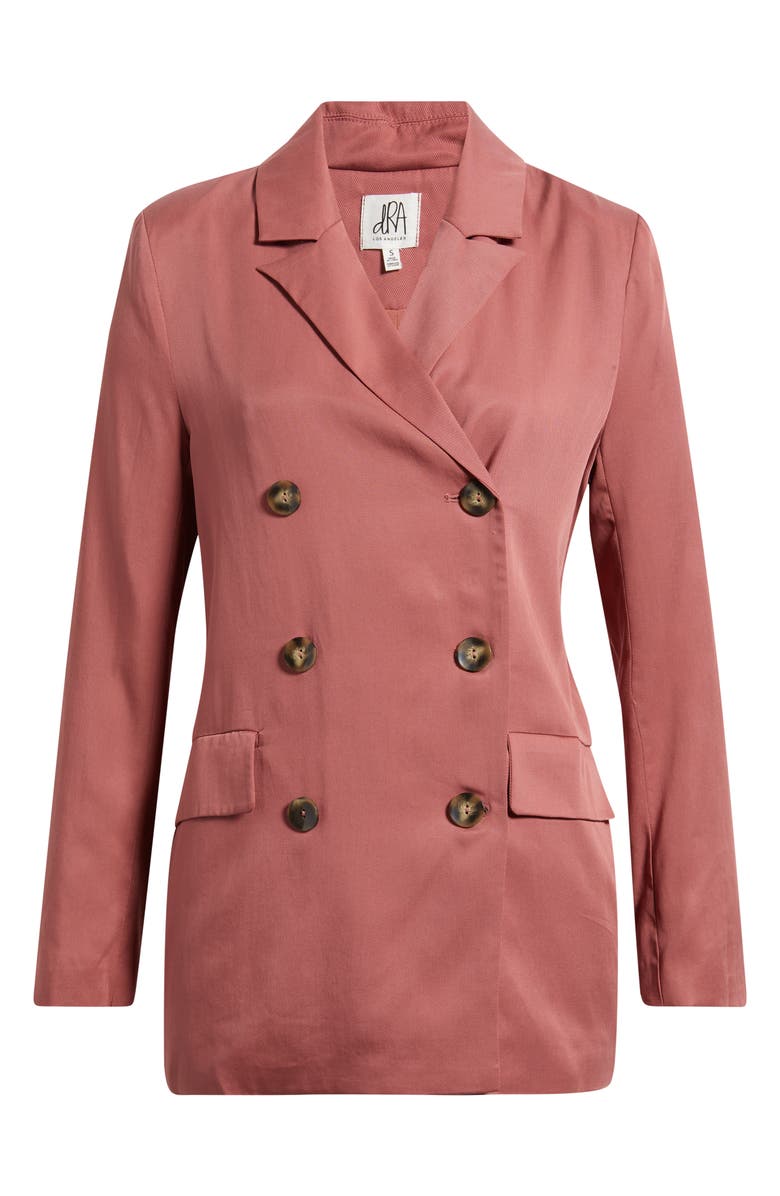 dRA Anthony Double Breasted Longline Blazer, Alternate, color, Lipstick