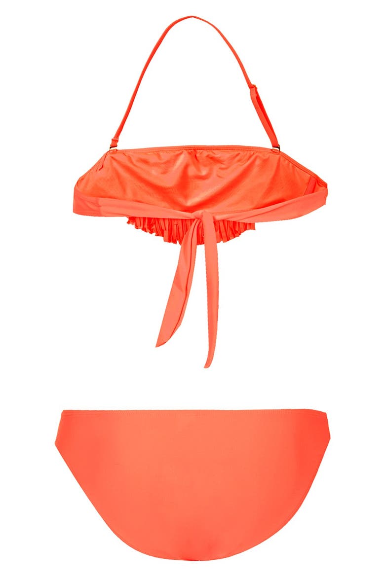 Crochet Fringe Bikini, Alternate, color, CORAL