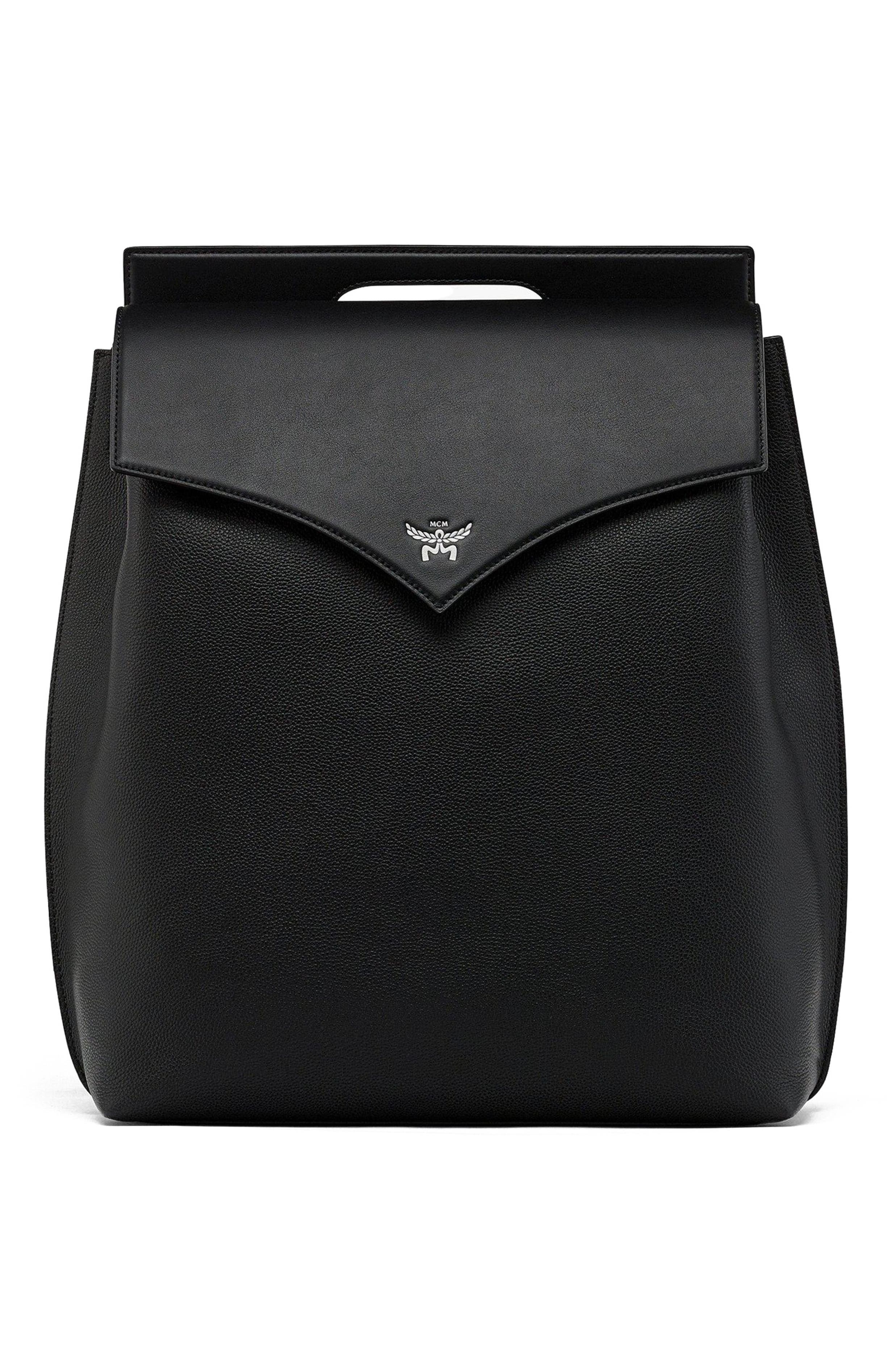 MCM Diamond Backpack in Embossed Leather, Alternate, color, 