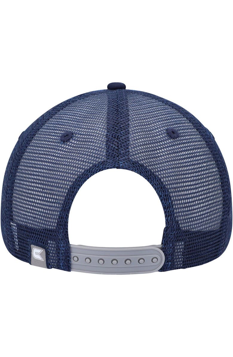 COLOSSEUM Men's Colosseum  Gray/Navy Navy Midshipmen Love Fern Trucker Snapback Hat, Alternate, color, 