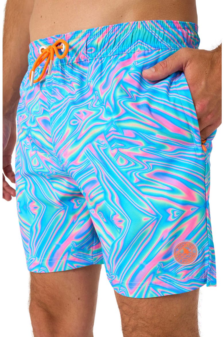 Holoperfect Hero Stretch Swim Trunks, Alternate, color, BLUE MULTI