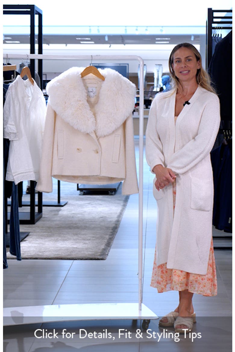 Peacoat with Removable Faux Fur Collar video