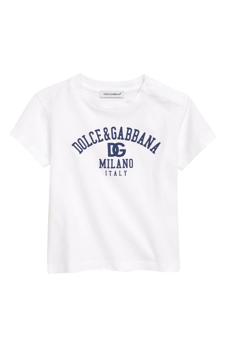 Dolce&Gabbana Kids' DG Milano Logo Cotton Graphic Tee, Main, color,