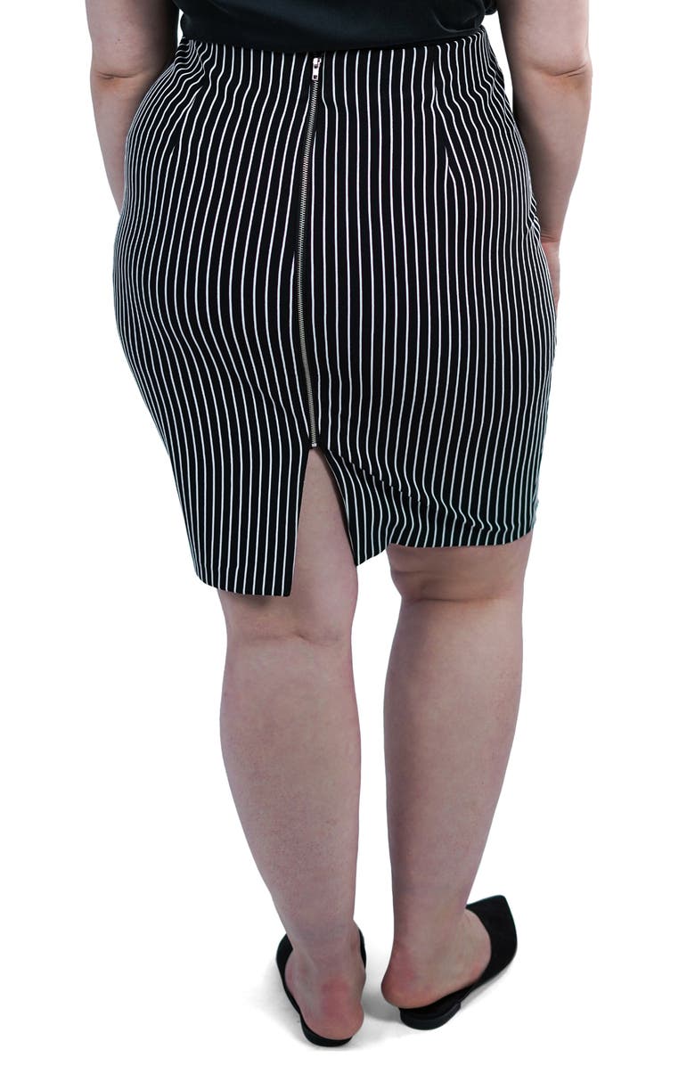 Marée Pour Toi Textured Stripe Skirt, Alternate, color, 