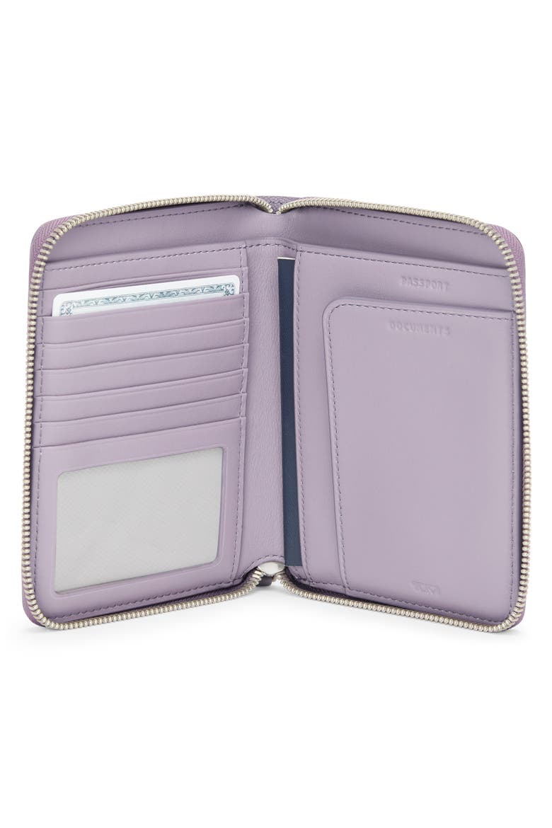 Belden Zippered Leather Passport Case, Alternate, color, LAVENDER