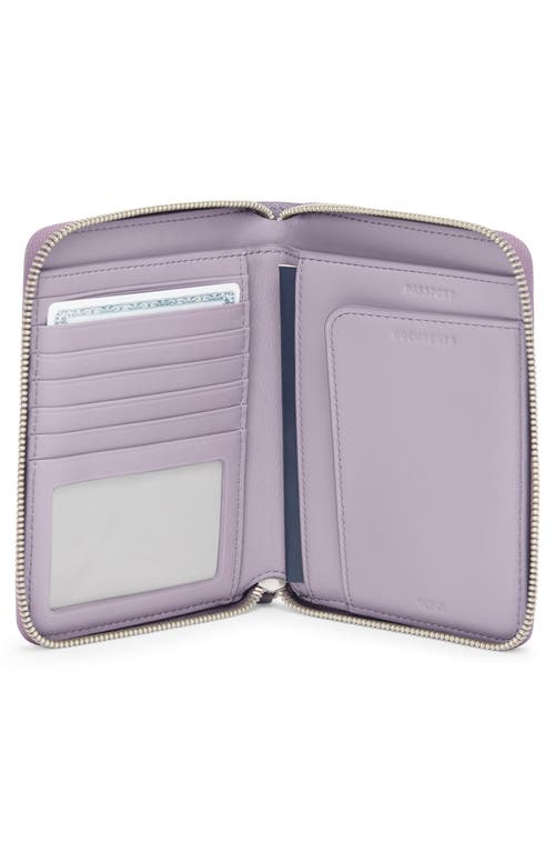 Shop Tumi Belden Zippered Leather Passport Case In Lavender