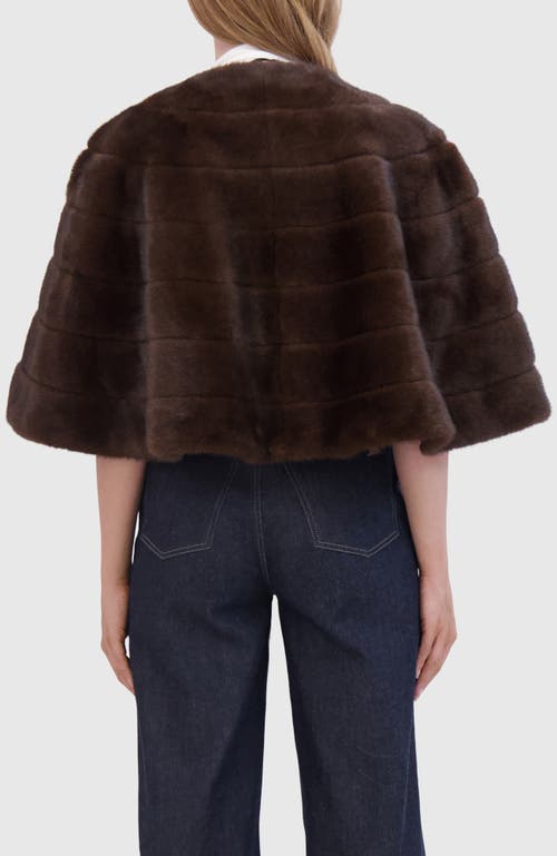 Lyla Grant Fur-free Mink (faux Fur) Stole In Brown