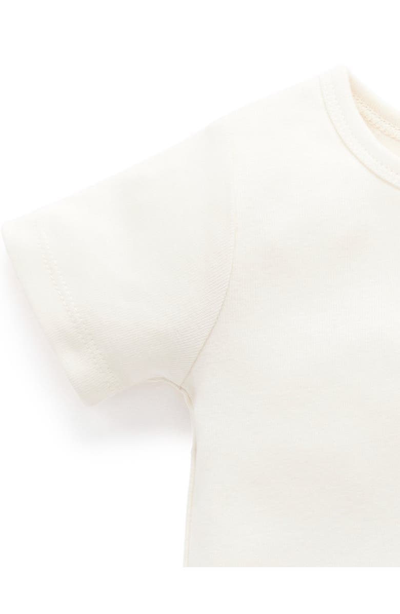 Purebaby Short Leg Overall Set, Alternate, color, Laguna Stripe