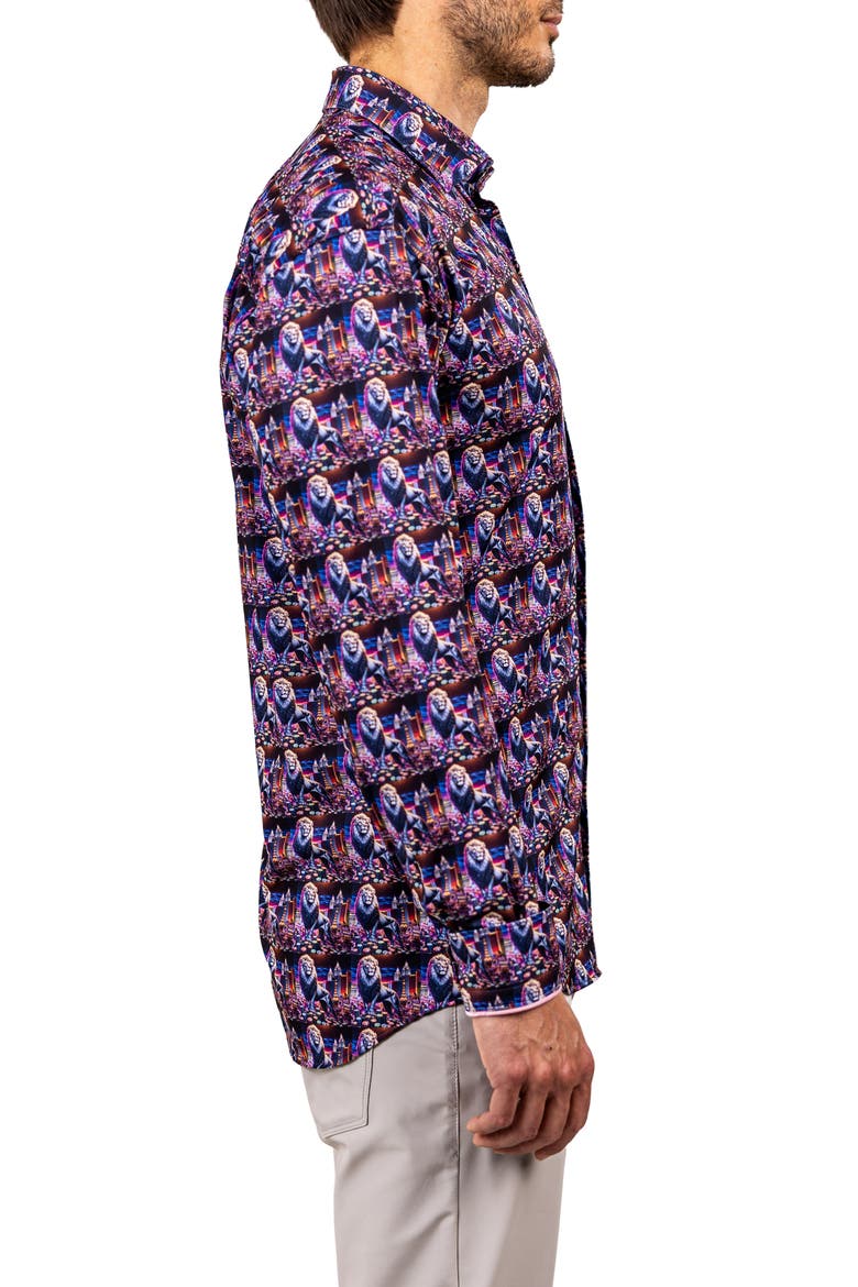 Fibonacci Stretch Ascension 3320 Contemporary Fit Button-Up Shirt, Alternate, color, PINK
