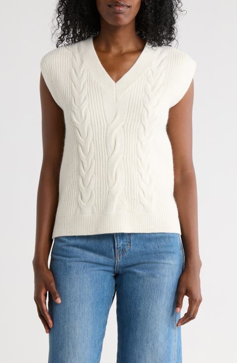 Cable Knit Sweater Vest