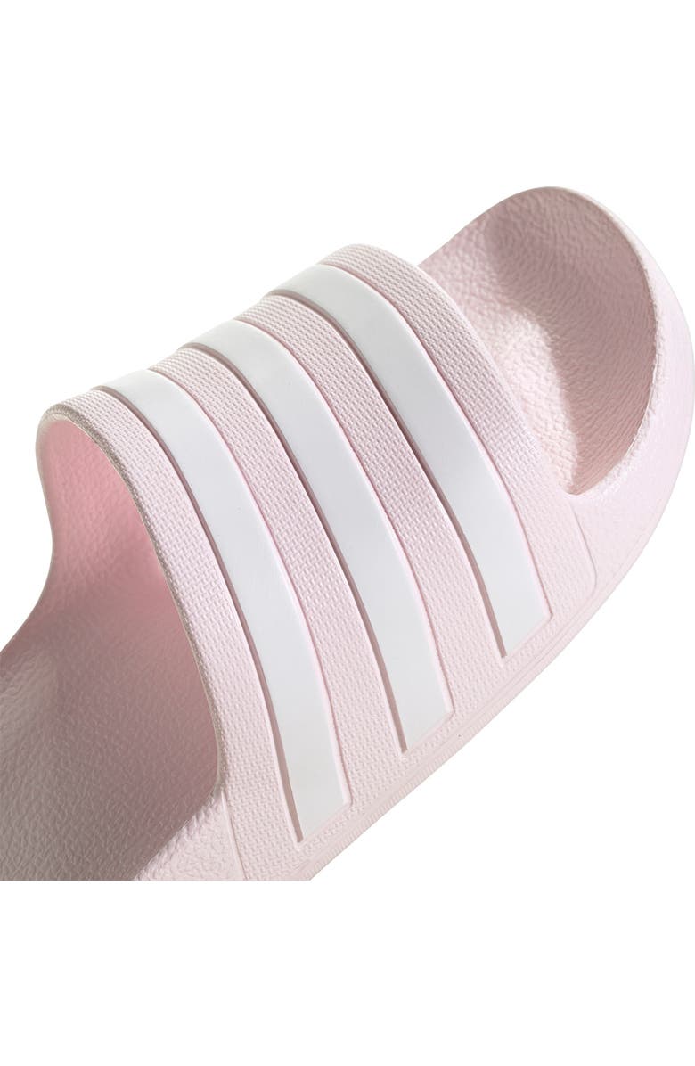 adidas Adilette Aqua Slide Sandal, Alternate, color, Almost Pink/White