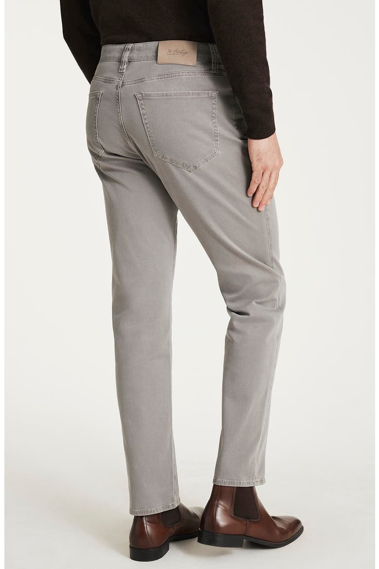 Charisma Stretch Cotton Straight Leg Pants, Alternate, color, GREY HONEYCOMB