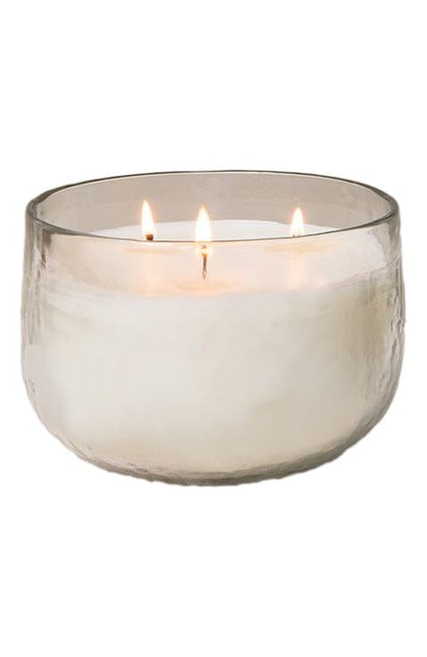 Pebbled Triple-Wick Candle Bowl