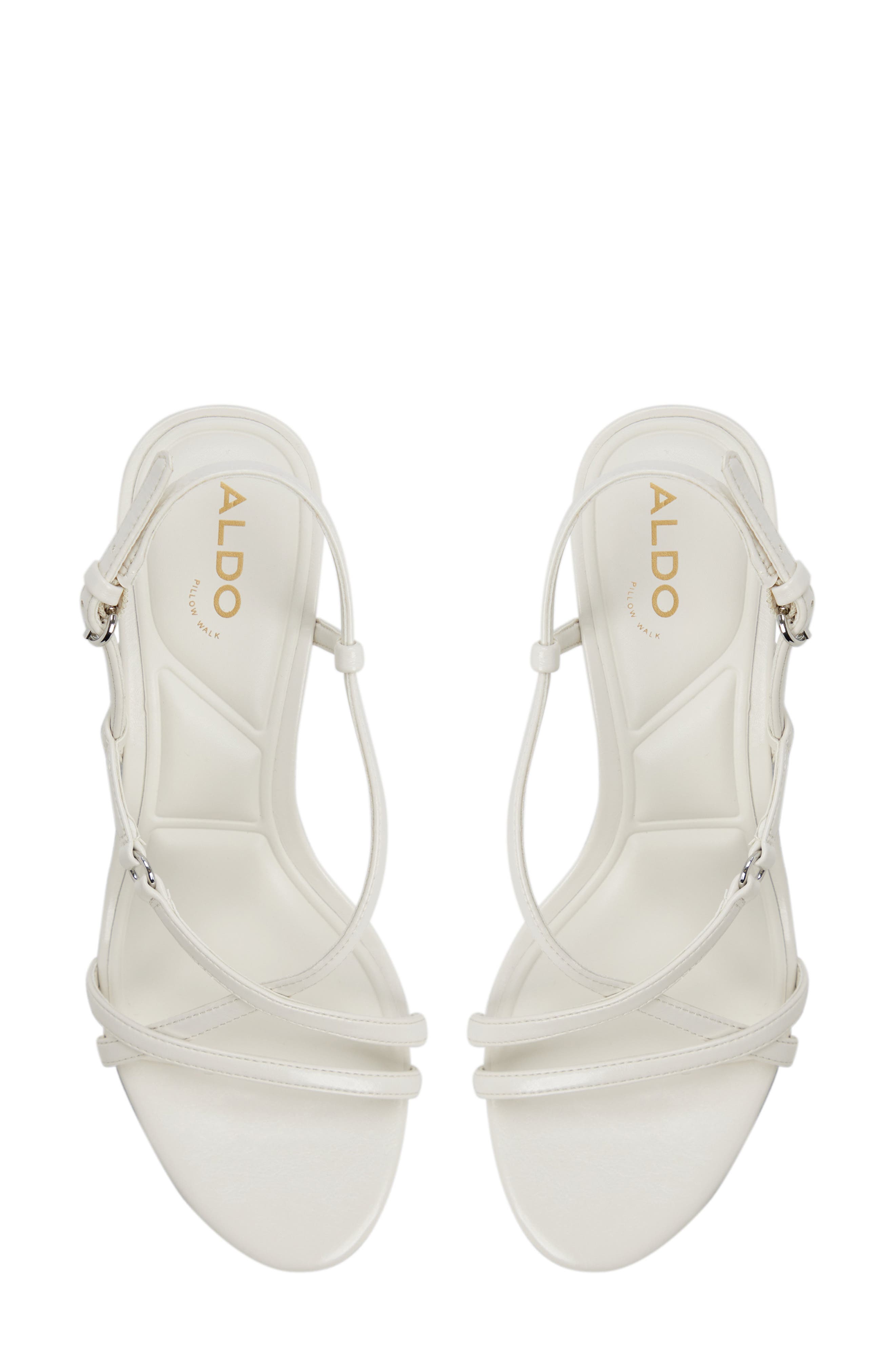 ALDO Olivie Slingback Kitten Heel Sandal, Alternate, color, White/ Bone