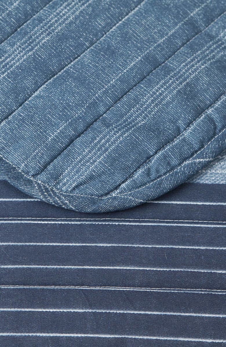 Nautica Ridgeport Open Dark Blue Quilt Set, Alternate, color, Blue