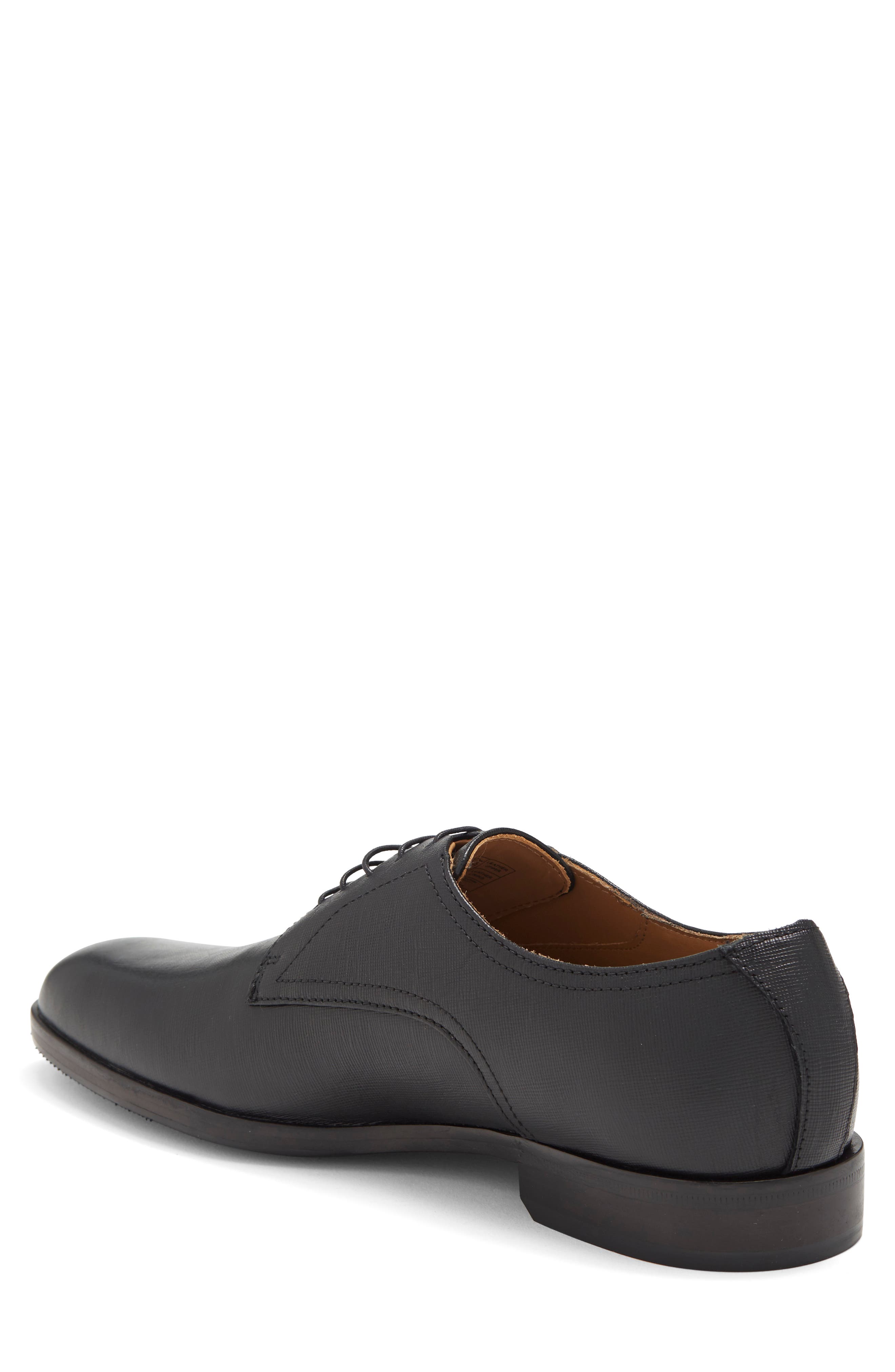 Textured Plain Toe Derby, Alternate, color, BLK