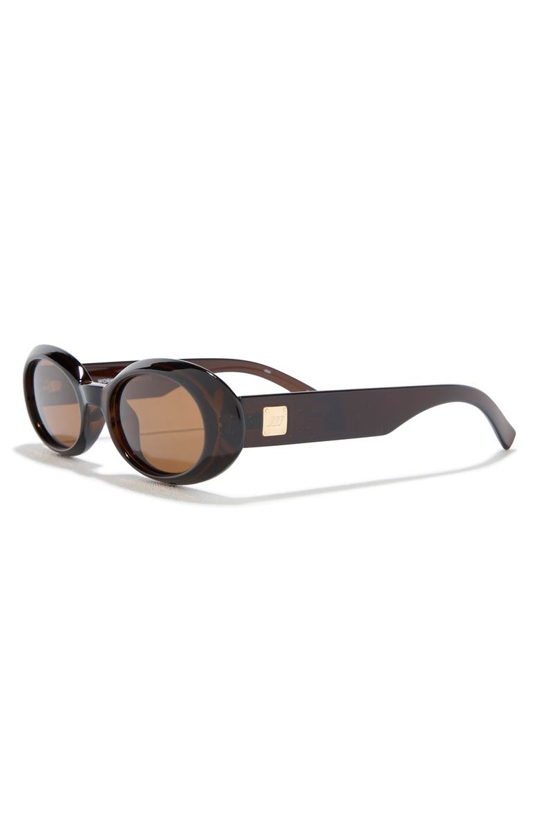 Le Specs Work It 53mm Polarized Oval Sunglasses, Alternate, color, Cocoa