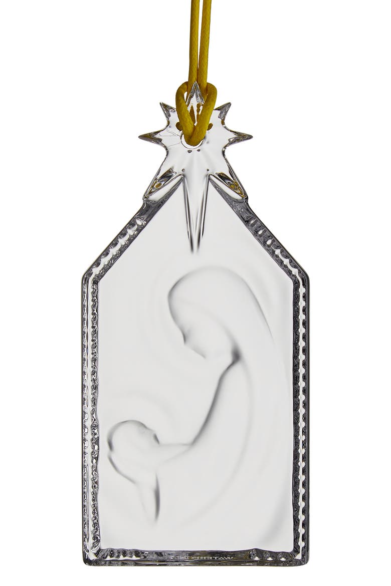 Nativity Crystal Ornament, Alternate, color, WHITE