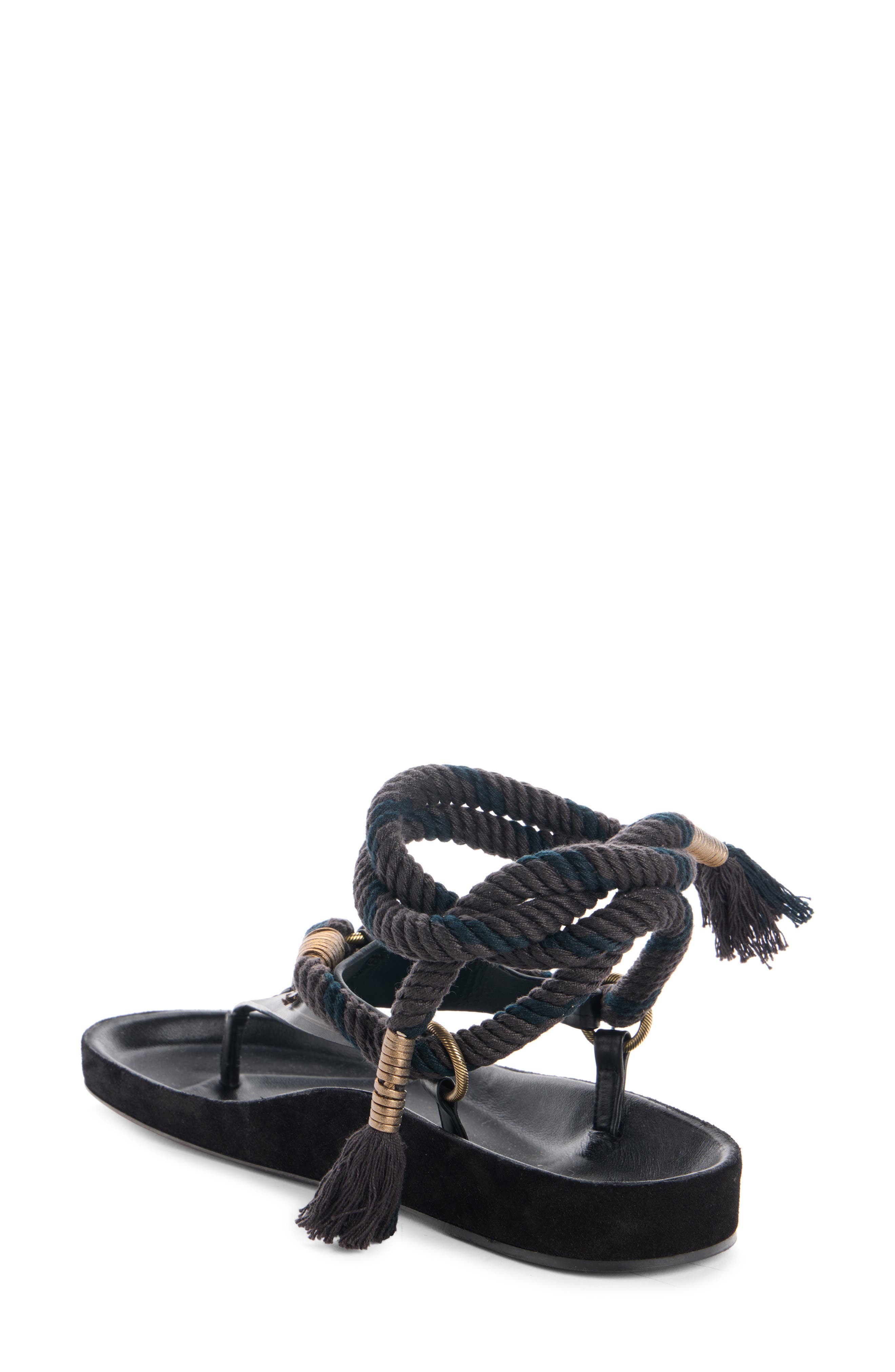 Isabel Marant Onyna Rope Sandal, Alternate, color, 01Bk Black