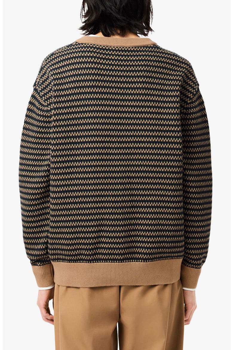 Striped Organic Cotton Blend Cardigan, Alternate, color, COOKIE/ SINOPLE/ DARK NAVY