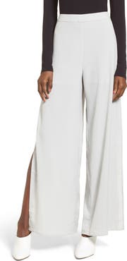 Leith High Waist Side Slit Wide Leg Pants