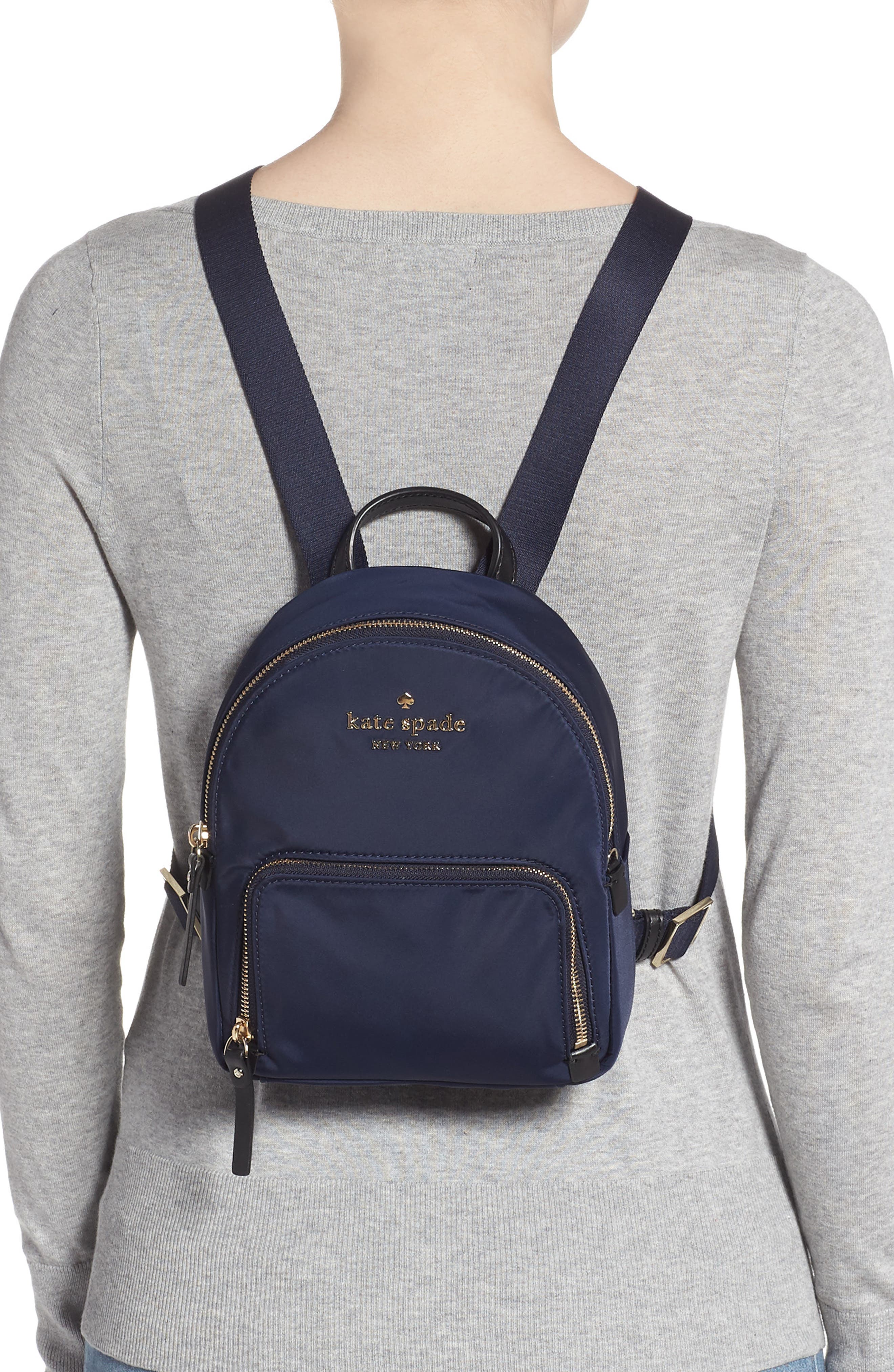 watson lane - small hartley nylon backpack, Alternate, color, RICH NAVY