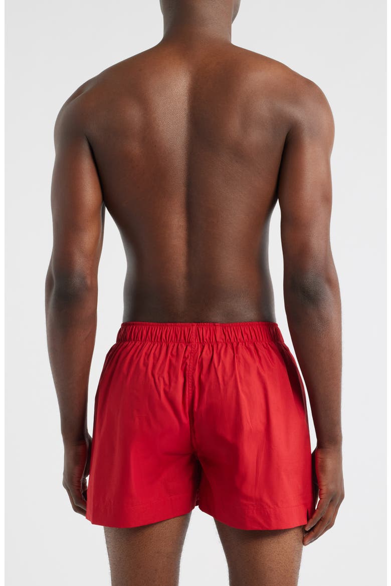 Gender Inclusive La Boxer Classica Cotton Poplin Boxers, Alternate, color, RED