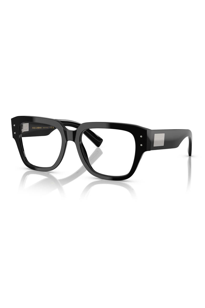 54mm Square Optical Glasses, Alternate, color, BLACK