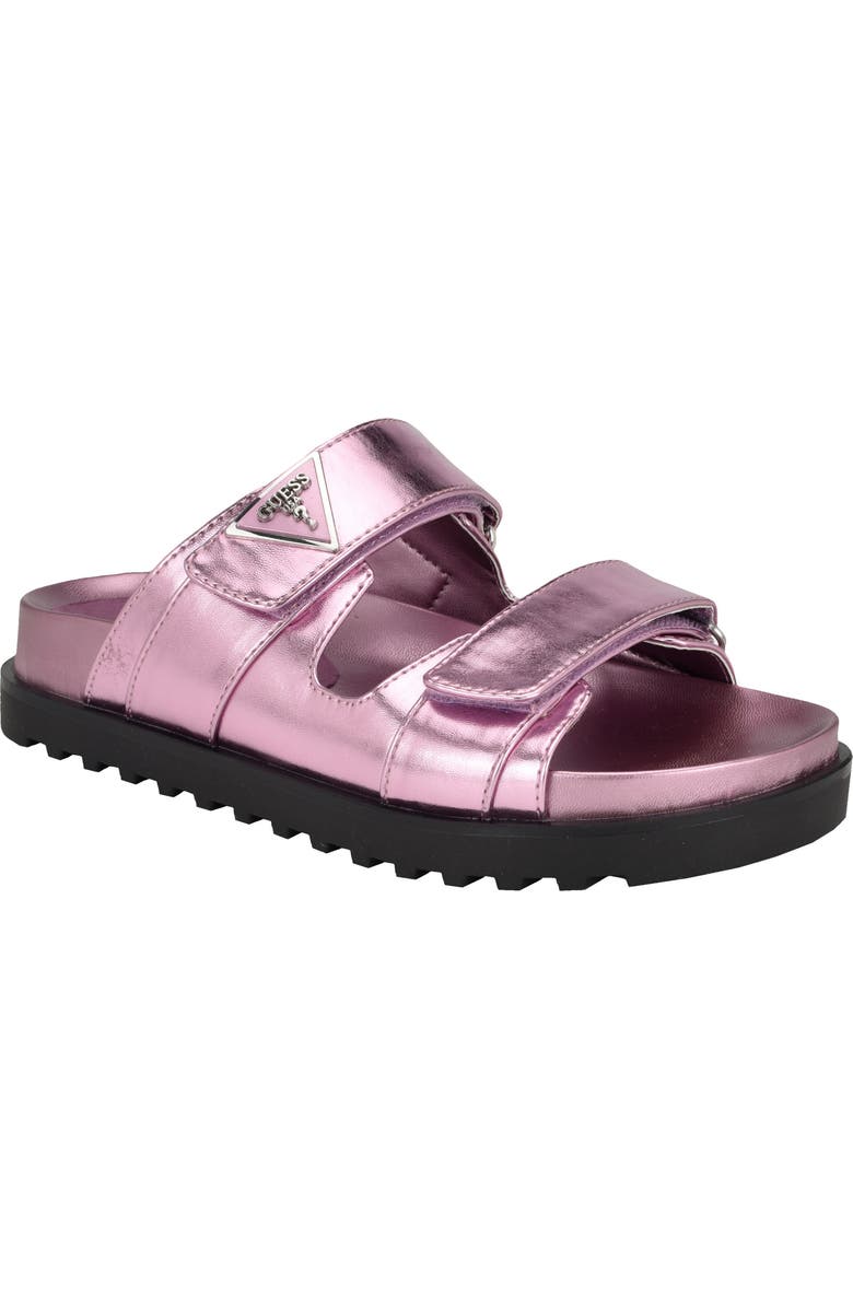 GUESS Fabula Slide Sandal, Main, color, Medium Pink 660