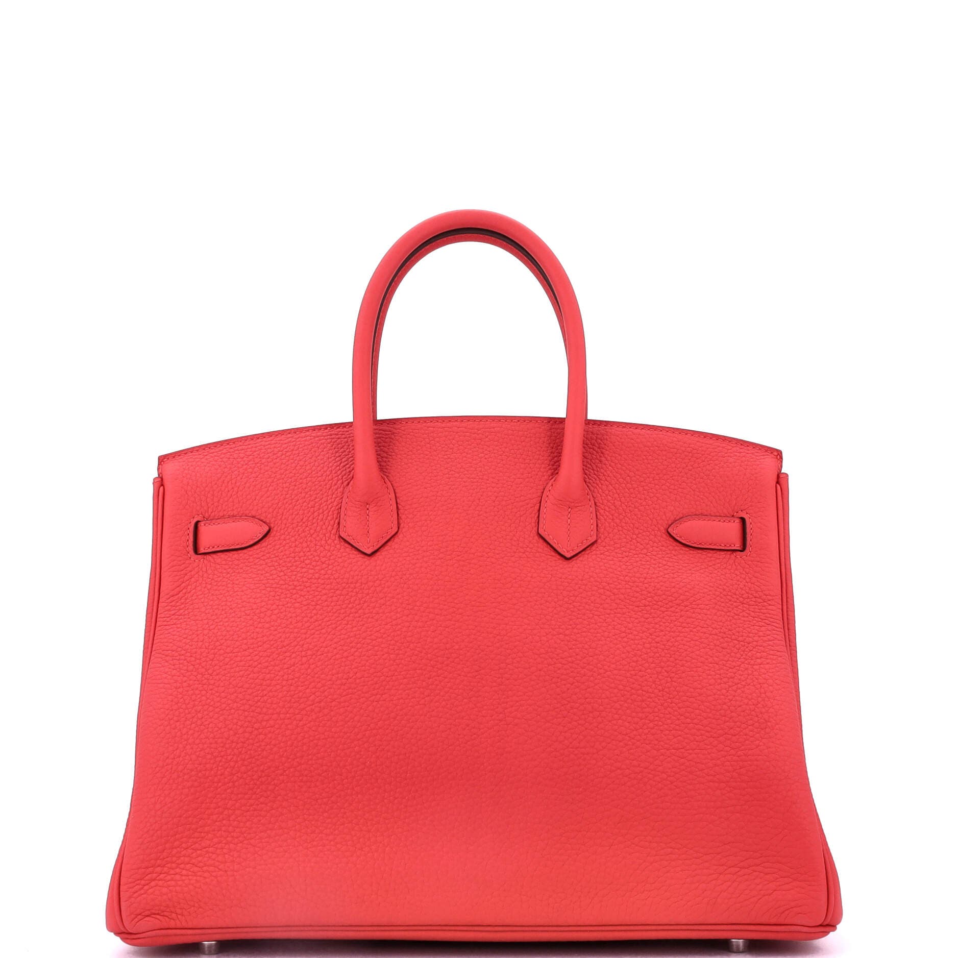 Pre-Owned Hermes Birkin Handbag Red Clemence with Palladium Hardware 35, Alternate, color, 