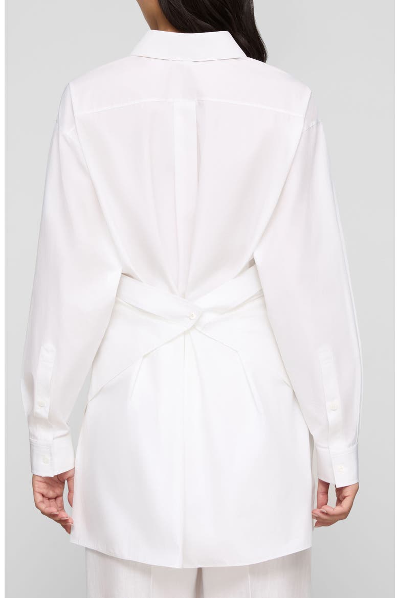 Oversize Cotton Poplin Convertible Wrap Blouse, Alternate, color, WHITE