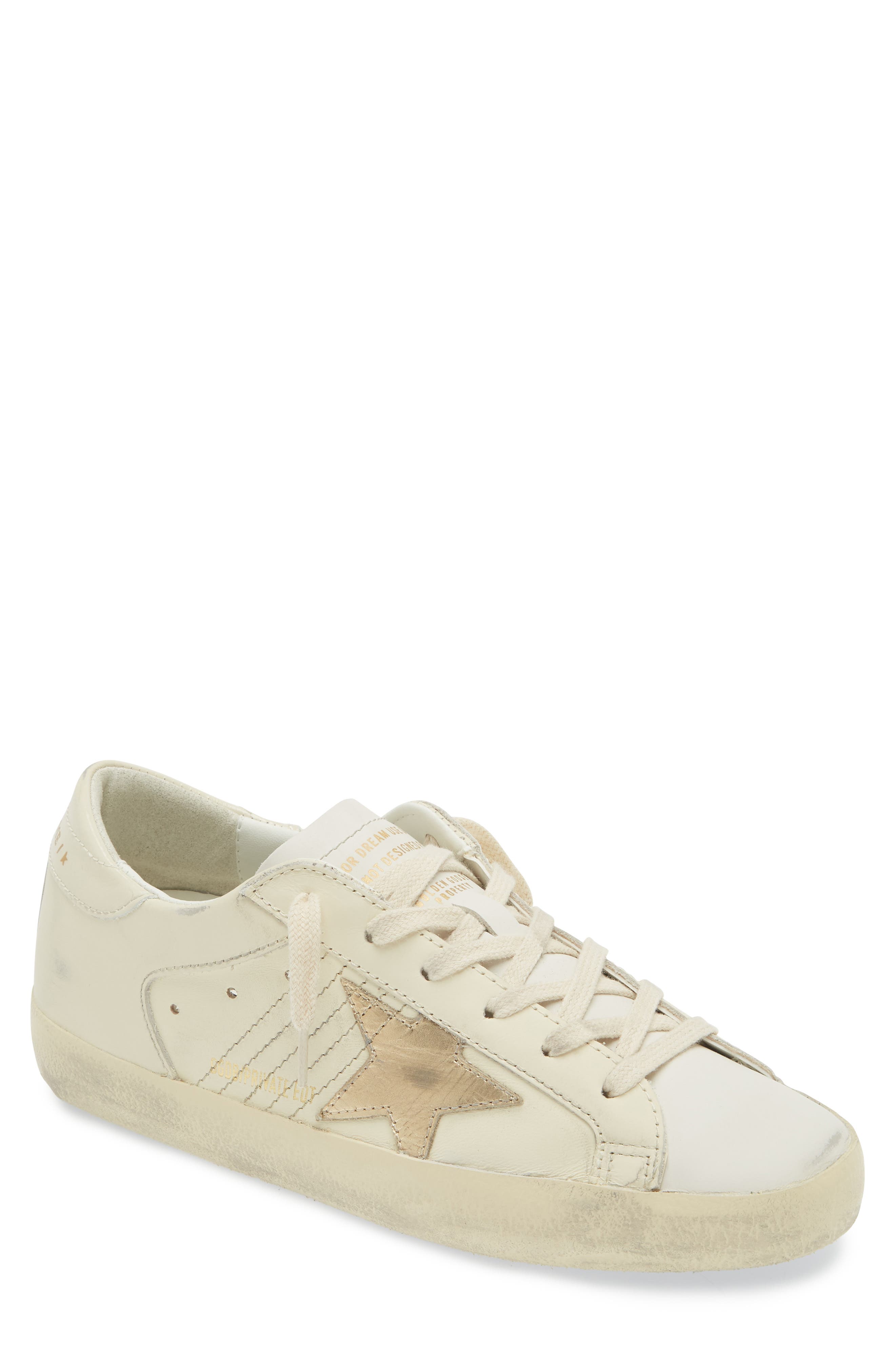 Golden Goose Super-Star Low Top Sneaker, Main, color, Milk/ Gold